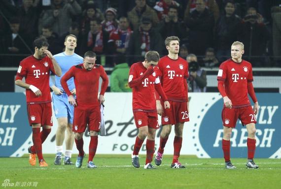  法兰克福击败拜仁终结对手不败金身  